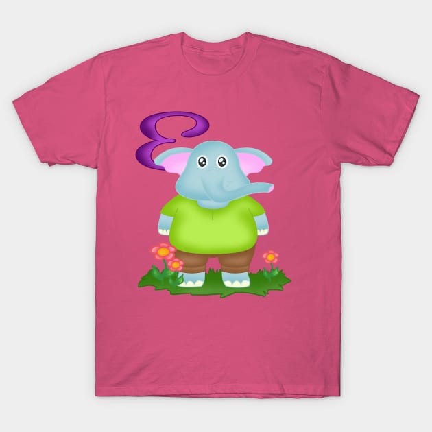 E is for Elephant T-Shirt by LoraineLoves